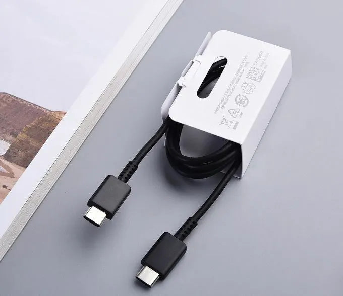 Genuine Super Fast 25W Charger Adapter & USB C To C Cable For All Samsung Phones