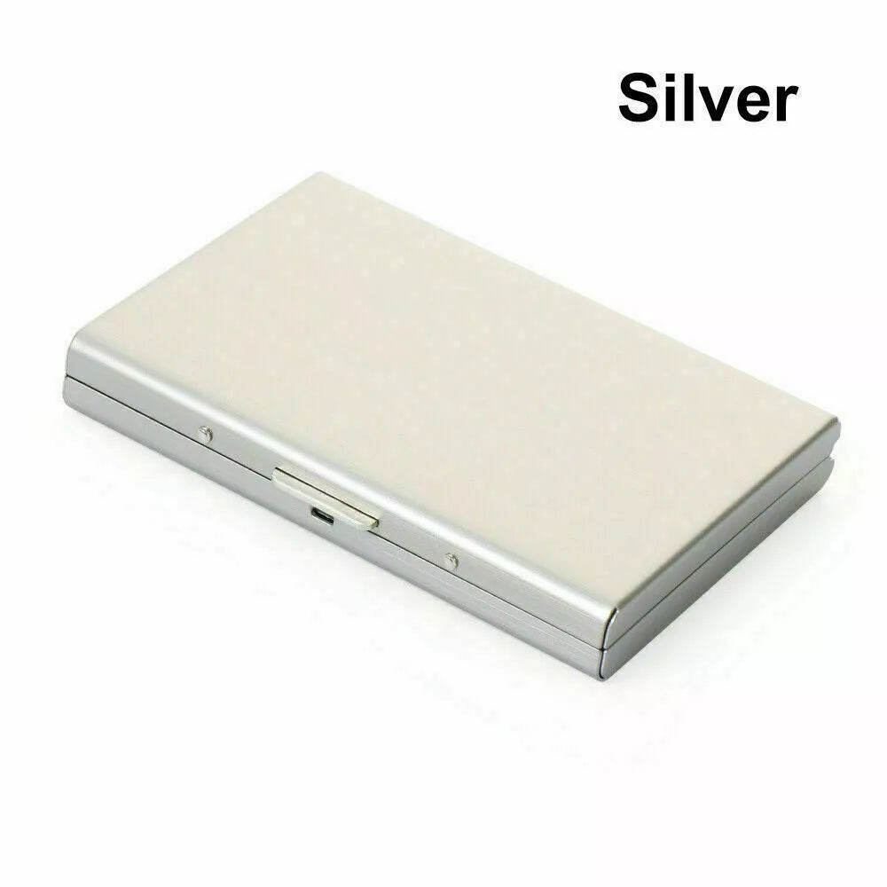 RFID Blocking Credit Card Holders Aluminum Protector Metal Wallet Thin Case Box.