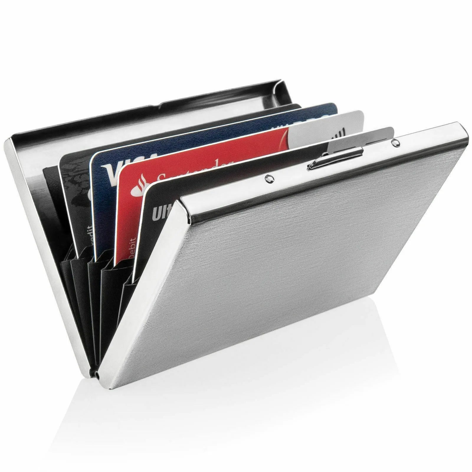 RFID Blocking Credit Card Holders Aluminum Protector Metal Wallet Thin Case Box.